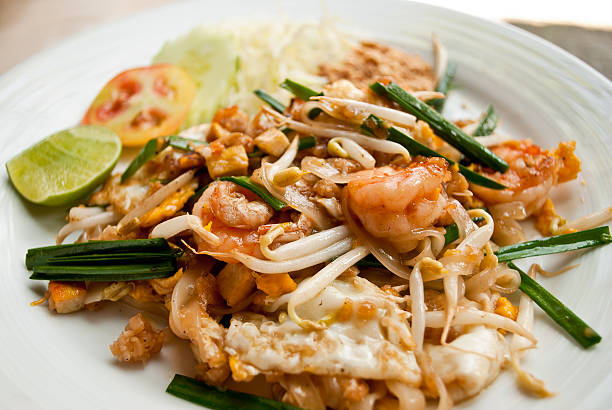Thai food, Phat Thai noodles, Stir fried noodles